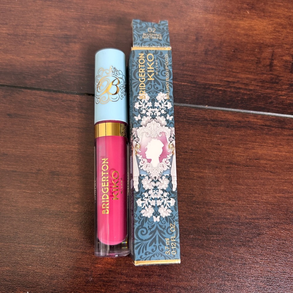 NIB Kiko Milano Lip Gloss Women 3.7ml Pink NEW Bridgerton Blushing Nectarine 02